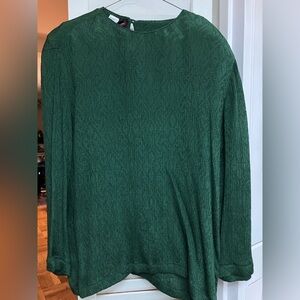 Anne Klein Women’s Forest Green Crewneck Sweater